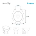 Ver imagem 2 de Tampa de Vaso Sanitário Decorado Zip Preto para Bacia Incepa