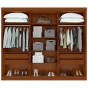 Ver imagem 3 de Guarda Roupa Casal Bertha 6 Portas Frassino Off White com Espelho - Lopas