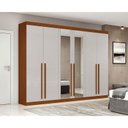 Ver imagem 6 de Guarda Roupa Casal Bertha 6 Portas Frassino Off White com Espelho - Lopas
