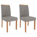 Ver imagem 3 de Conjunto de Mesa de Jantar Tampo de Vidro Off White Louise 1,30 e 4 Cadeiras Clarice Cinamomo/