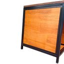 Ver imagem 6 de Rack Modelo Industrial C/ Duas Gavetas e Dois Nichos - Metalon em Preto Eletrostático e Madeira Pinu