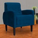 Ver imagem 5 de Poltrona Decorativa Luiza Para Sala de Tv Veludo Azul Marinho