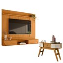Ver imagem 1 de Painel para Tv Aura Cinamomo com Aparador Estoril Cinamomo Off White - Madetec