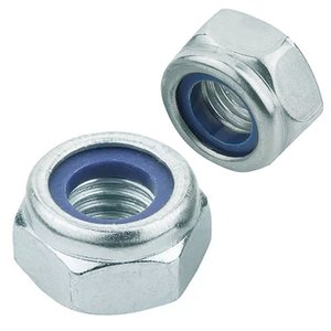 Porca Nylon Auto Travante M10 Mb-1,25 Din 985 Zinco - 200un