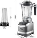 Ver mais imagens de Amzchef Liquidificador Profissional 1800w com Copo 600ml e 3 Velocidades