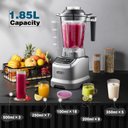 Ver imagem 6 de Amzchef Liquidificador Profissional 1800w com Copo 600ml e 3 Velocidades