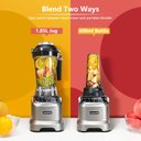 Ver imagem 2 de Amzchef Liquidificador Profissional 1800w com Copo 600ml e 3 Velocidades