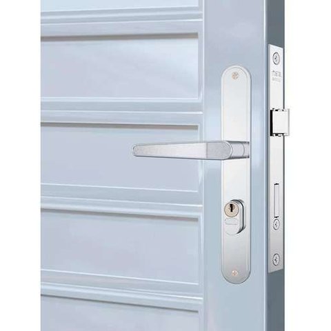 Fechadura Portão Porta Aluminio Cromada 601/3 Stam Perfil