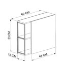 Ver imagem 5 de Armário para Banheiro Industrial com Espelho e 2 Nichos - Preto/Mel