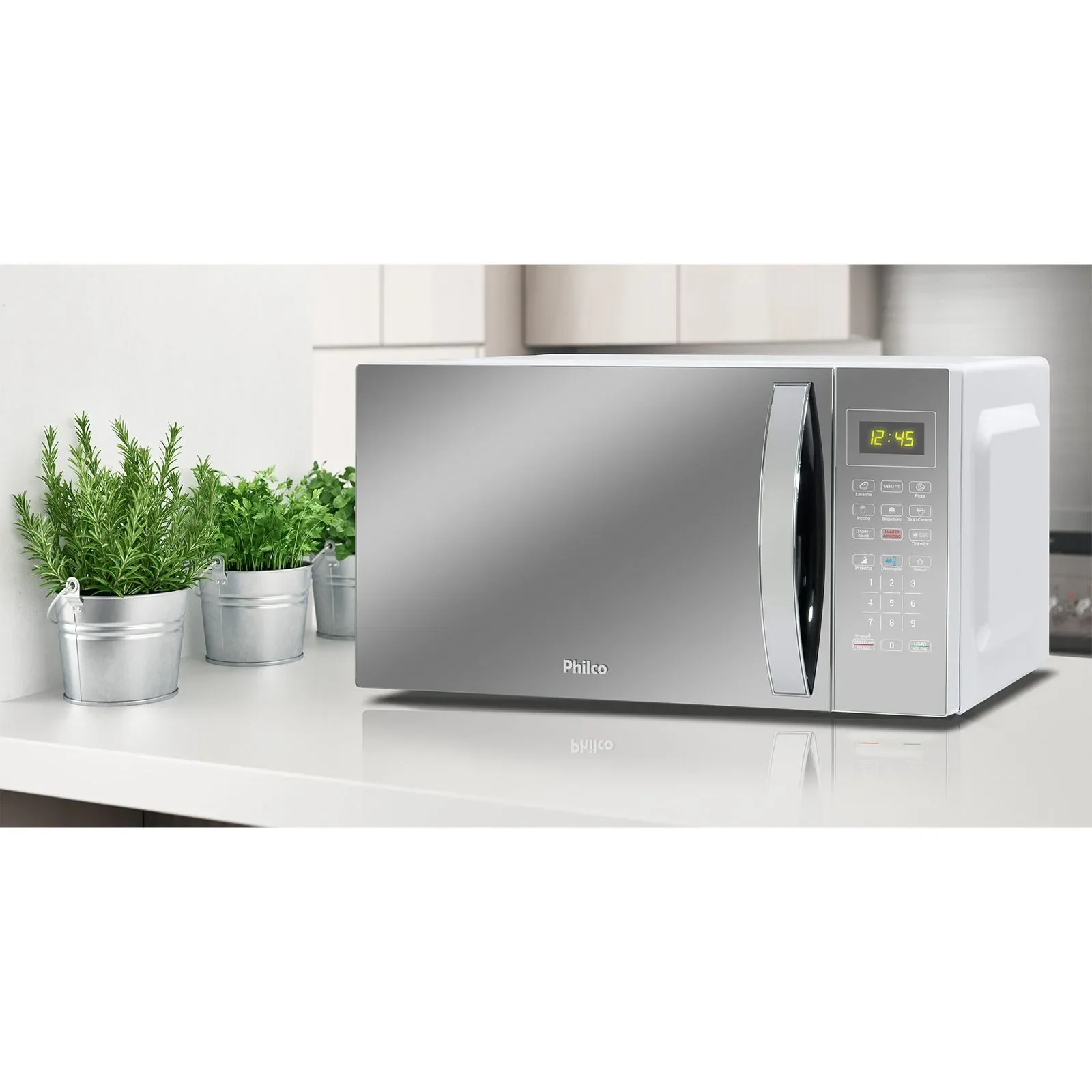 Micro-ondas 25l Philco Espelhado Limpa Fácil 1100w Pmo28e - 5