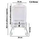 Ver imagem 3 de Suqueira de Acrílico 7,5l Sucos Limonada Festas Decoração