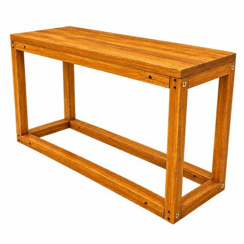 Banco Modular Neonx Eucalipto 90x30x45cm Tampa Fechada com Pintura:Osmocolor Natural UV Gold