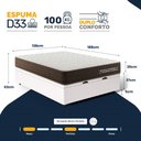 Ver imagem 2 de Cama Box Baú Casal com Colchão de Espuma D33 Double Comfort 138x188x62cm