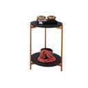 Ver imagem 3 de Conjunto Mesa de Centro e Lateral Liora Preto com Pés de Ferro Bronze
