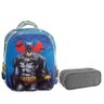 Kit Mochila Escolar Infantil Batman e Estojo Duplo Académie Cinza - Tend Tudo - 1