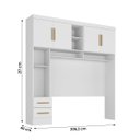 Ver imagem 3 de Guarda Roupa Smart Aereo Quarto 217 cm 4 Portas 2 Gavetas