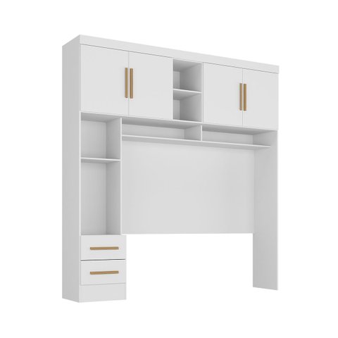 Guarda Roupa Smart Aereo Quarto 217 cm 4 Portas 2 Gavetas