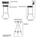 Ver imagem 2 de Kit de Mesa Bistrô com Tampo de Vidro Redondo 4 Banquetas em Alumínio e Fibra Sintética Tabaco