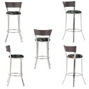 Ver imagem 5 de Kit de Mesa Bistrô com Tampo de Vidro Redondo 4 Banquetas em Alumínio e Fibra Sintética Tabaco