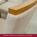 Ver imagem 3 de Conjunto Mesa de Jantar Luíza Henn sem Vidro com 4 Cadeiras Amélia - Nature/Off White/Marrom Amêndoa