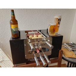 Churrasqueira Sem Fumaça Para Apartamento Hotbox Costela 2 grelhas+3espetos - 5