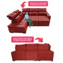 Ver imagem 4 de Sofá de Canto Direito 2.65x2.30m Retrátil e Reclinável com Molas Ensacada Cama inBox Nobre