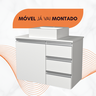 Balcão Móvel Gabinete Mdf para Banheiro com Tampo & Cuba 70cm Direito - 3