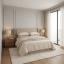 Ver imagem 1 de Cabeceira Estofada 2,23m King Pier para Quarto de Casal Linha Premium Bege