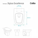 Ver imagem 2 de Tampa de Vaso em MDF Stylus Excellence Branco para bacia Celite