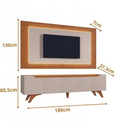 Painel com Rack Atenas com Led Tv 58 Mavaular - 6