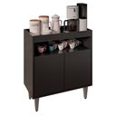 Ver imagem 1 de Balcão Aparador Buffet Cantinho do Café 71cm Lice M24 Preto - Mpozenato