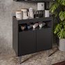 Balcão Aparador Buffet Cantinho do Café 71cm Lice M24 Preto - Mpozenato - 2
