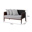 Ver imagem 4 de Namoradeira Elegante Conforto Premium para Ambientes Modernos Preta Poesia