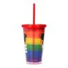 Copo com Canudo Mickey Arco-íris 450ml Disney - 5