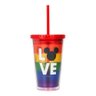 Copo com Canudo Mickey Arco-íris 450ml Disney - 4