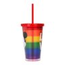 Copo com Canudo Mickey Arco-íris 450ml Disney - 3