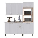 Ver imagem 2 de Conjunto Cozinha Modulada 3 Peças 100% MDF Bari Branco