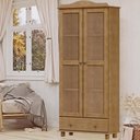 Ver imagem 3 de Armario Cristaleira Madeira Maciça 85 Cm 8932 Freijo Milani Store Freijo