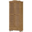 Ver imagem 1 de Armario Cristaleira Madeira Maciça 85 Cm 8932 Freijo Milani Store Freijo