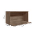 Ver imagem 3 de Armario Aereo Porta Microondas Mdf 70 Cm Kali 15219 Carvalho Toq Nicioli
