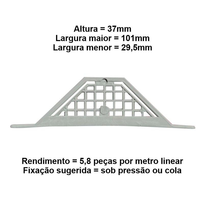 Passarinheira Grade Telha Trapézio T40 Zinco com 100un (17,2m) - 2