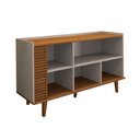 Ver imagem 5 de Balcão Buffet Elegance Ripado 3 Portas Cinamomo/off White - Panorama Móveis