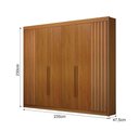 Ver imagem 2 de Guarda-roupa 06 Portas São Carlos S/ Espelho - Leifer Móveis Cinamomo