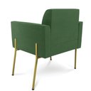 Ver imagem 5 de Poltrona Pé de Ferro Dourado Decorativa Marisa Suede Verde D03 - D'Rossi