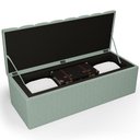 Ver imagem 7 de Calçadeira Recamier Baú para Cama de Casal King Dália 195x50 cm W01 Linho Verde Menta - Lyam Decor