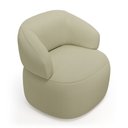 Ver imagem 5 de Kit 02 Poltronas Orgânicas Giratória Living Glee Linho Bege - Desk Design