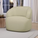 Ver imagem 2 de Kit 02 Poltronas Orgânicas Giratória Living Glee Linho Bege - Desk Design