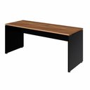 Ver imagem 3 de Mesa Escritório Escrivaninha 180cm X 70cm Pés Painel F5 Cor:nogal com Preto