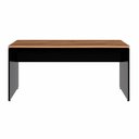 Ver imagem 2 de Mesa Escritório Escrivaninha 180cm X 70cm Pés Painel F5 Cor:nogal com Preto