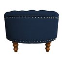 Ver imagem 3 de Puff Amora 80 Cm Suede Azul Marinho Slk Decor Amara